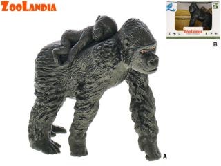 Obrázek z Gorila samec/samice s mládětem Zoolandia 8,5-10,5cm v krabičce 